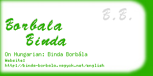 borbala binda business card